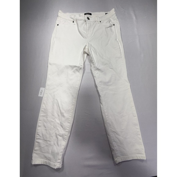 Buffalo David Bitton Denim - Buffalo David Bitton Women's Capri Jeans White Mid-Rise Stretch 5-Pocket 12